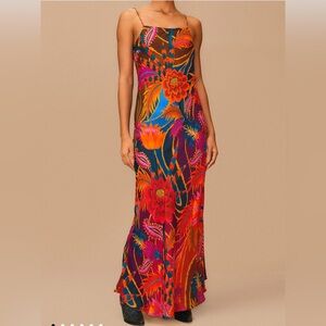 Farm Rio slip dress Vintage wave